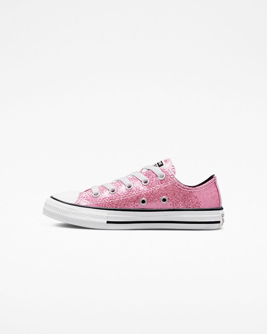 Zapatillas Bajas Converse Chuck Taylor All Star Glitter Niña Rosas Negras | PE 807LP2